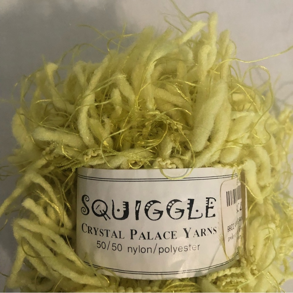 Crystal Palace Yarn Squiggle Neon Yellow 50/50 Nylon/Polyester 100yds/50 gm